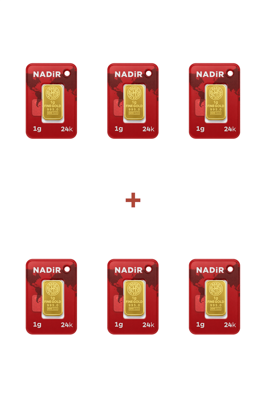 Nadir Gold 24 Ayar 6 Gram Külçe Altın (6 Adet 1 Gram Külçe Altın )