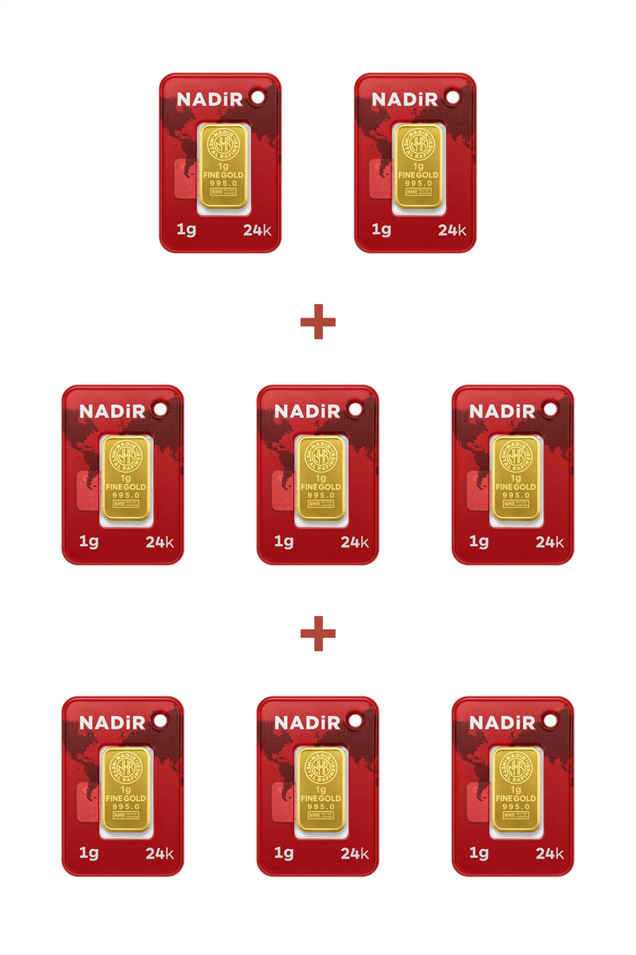 Nadir Gold 24 Ayar 8 Gram Külçe Altın (8 Adet 1 Gram Külçe Altın )