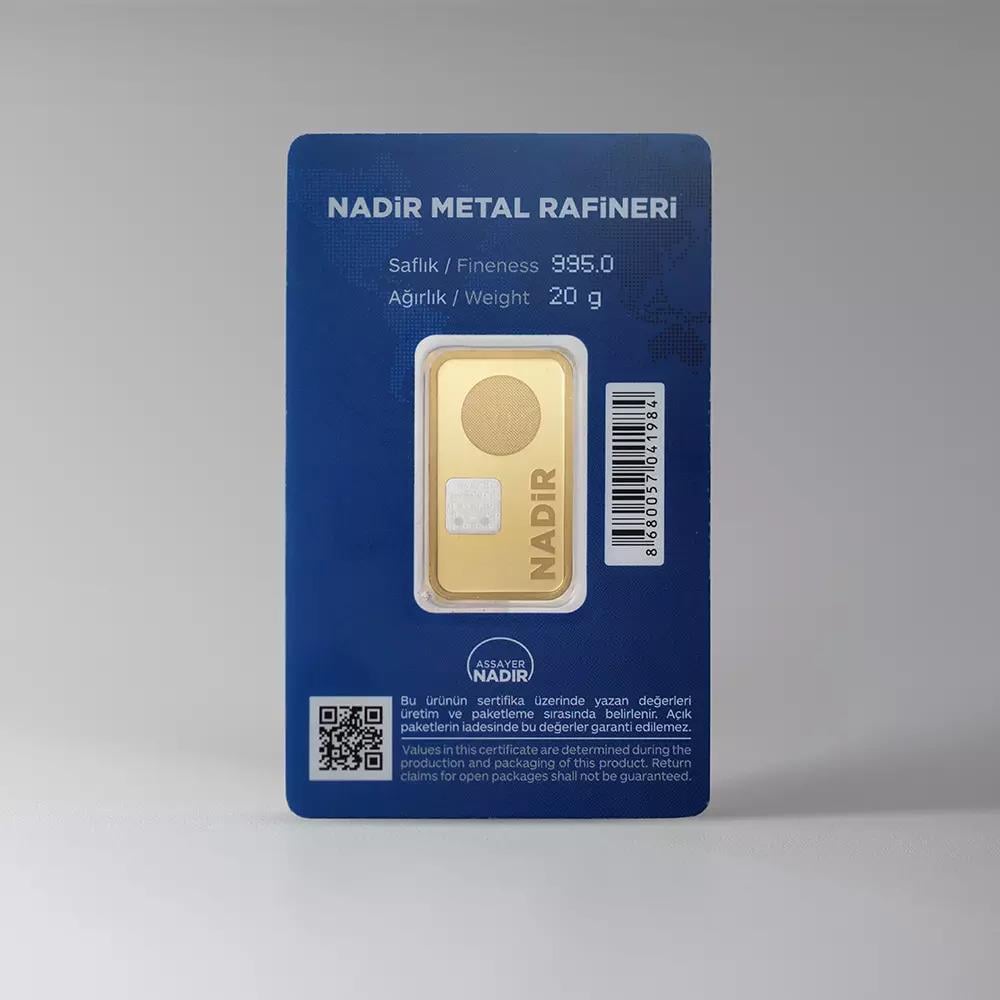 Nadir Gold 24 Ayar 20 Gram Külçe Altın