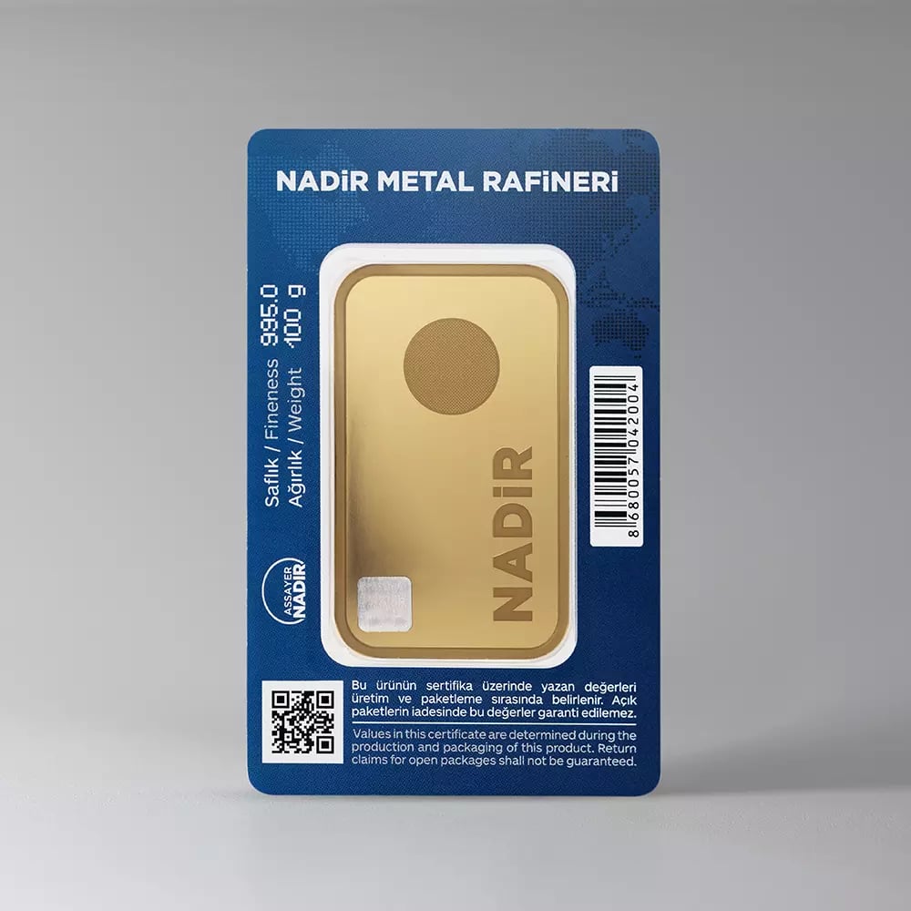 Nadir Gold 24 Ayar 100 Gram Külçe Altın