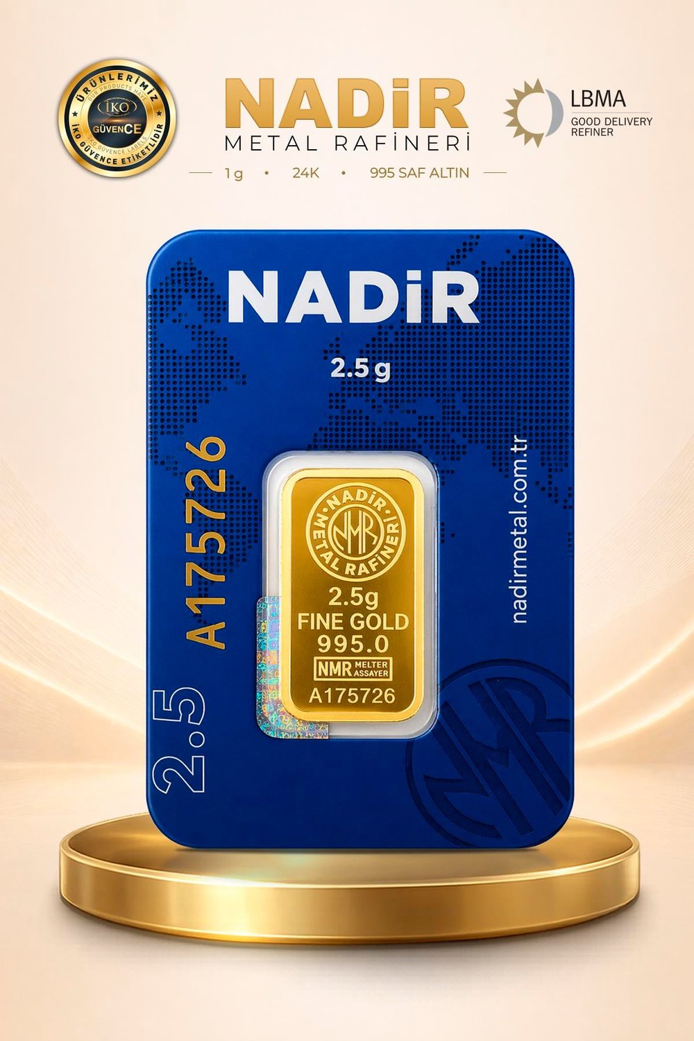 Nadir Gold 24 Ayar 2,5 Gram Külçe Altın