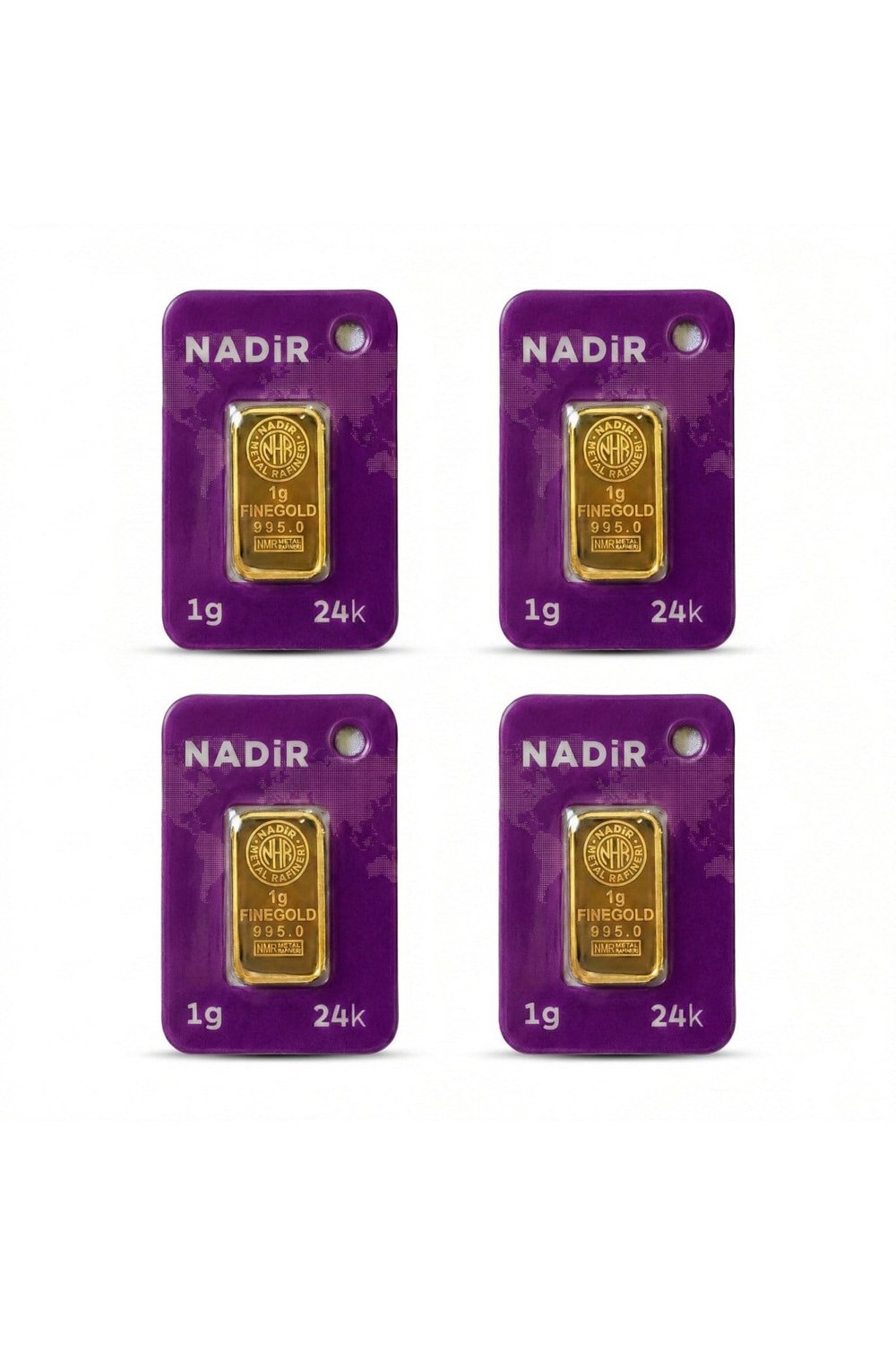 1 Gram Külçe Altın (4 adet) 995 Saflık Sertifikalı
