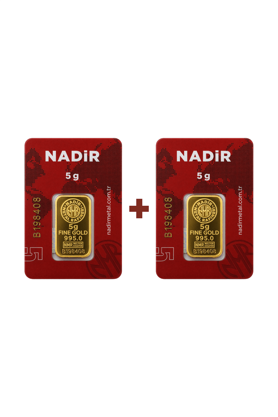 Nadir Gold 24 Ayar 10 Gram Külçe Altın (2 Adet 5 Gram Külçe Altın )