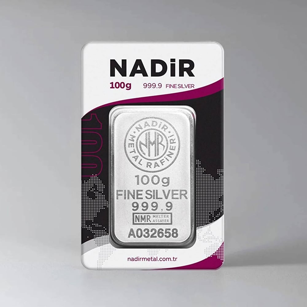 Nadir 100 Gram Külçe Gümüş 999.9