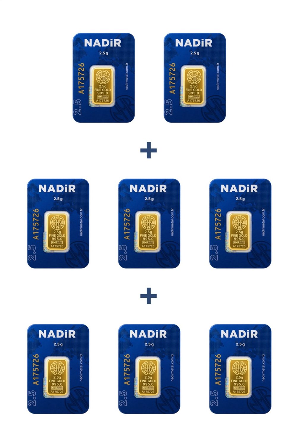 24 Ayar 20 Gram Külçe Altın (8 Adet 2,5 Gram Külçe Altın )