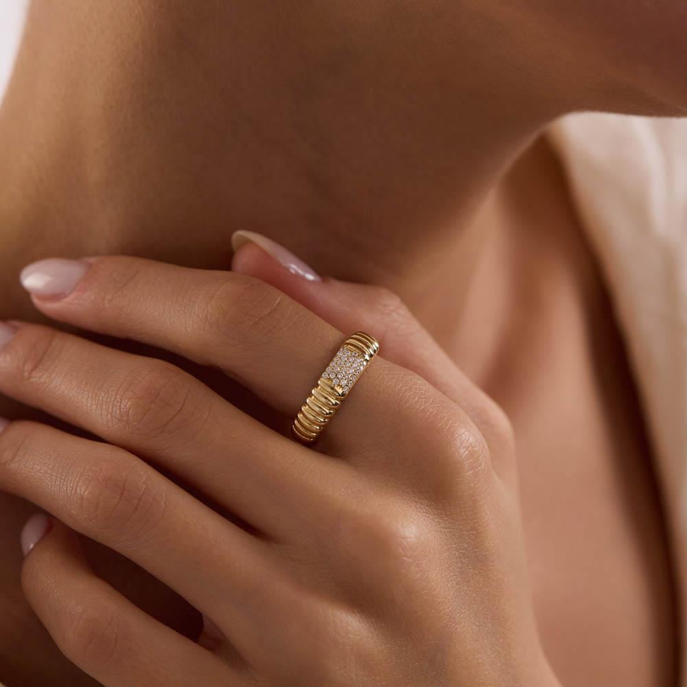 14 Ayar Tasarım Altın Yüzük