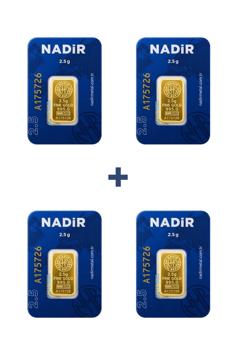 24 Ayar 10 Gram Külçe Altın (4 Adet 2,5 Gram Külçe Altın )