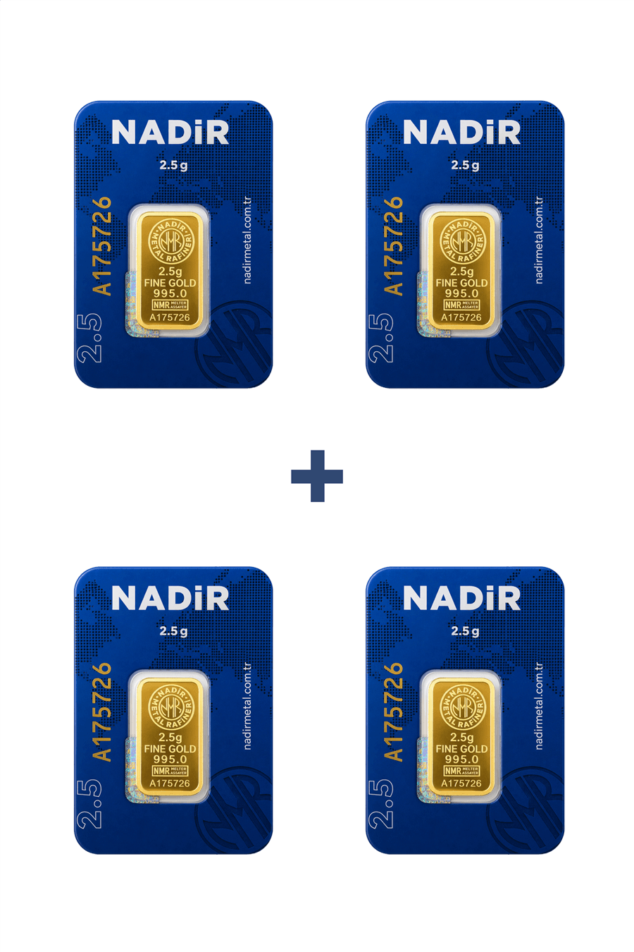 Nadir Gold 24 Ayar 10 Gram Külçe Altın (4 Adet 2,5 Gram Külçe Altın )