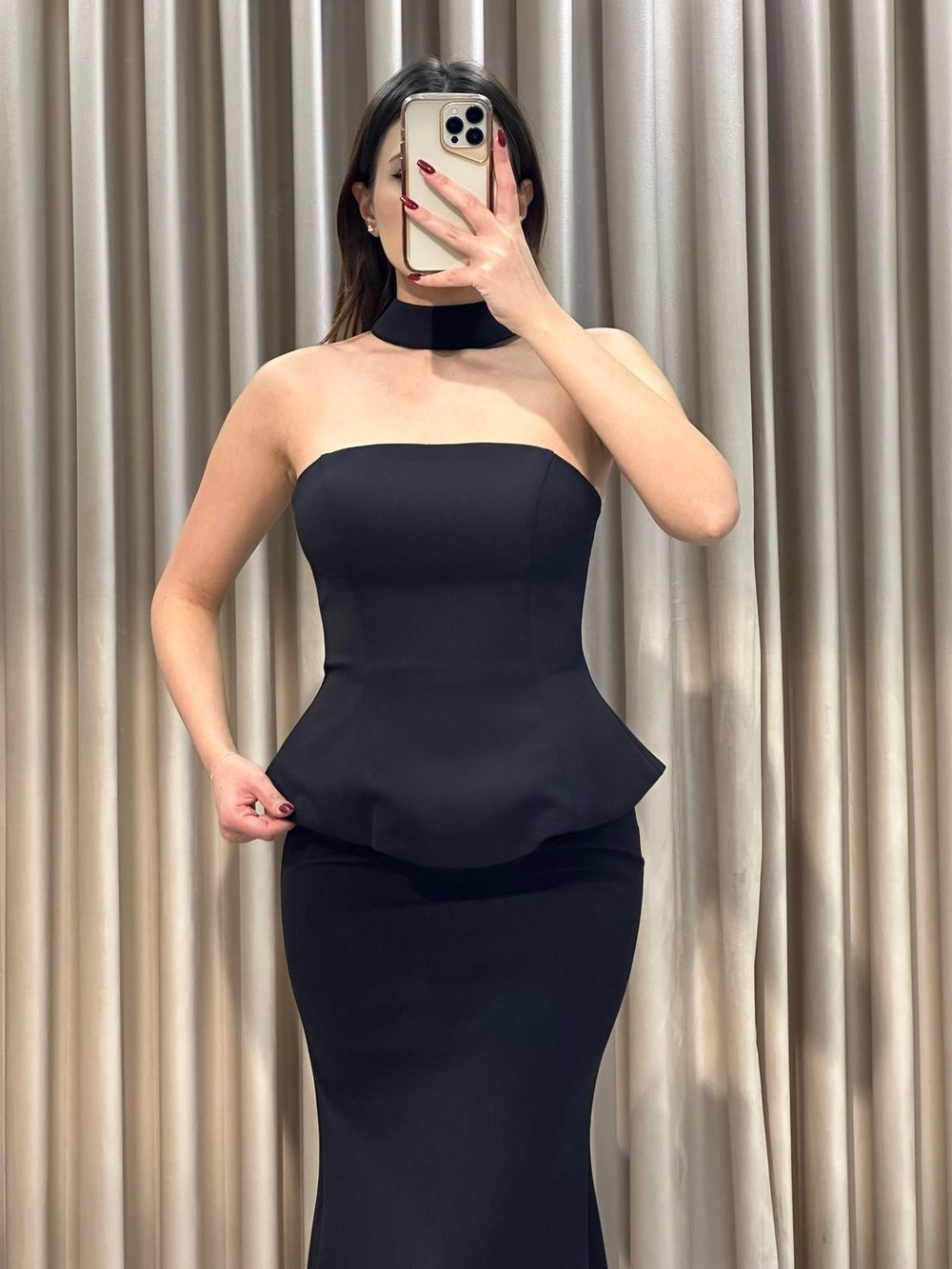 Siyah Staplez Balık Model Abiye Elbise | Kaleiçi Yıldızlar