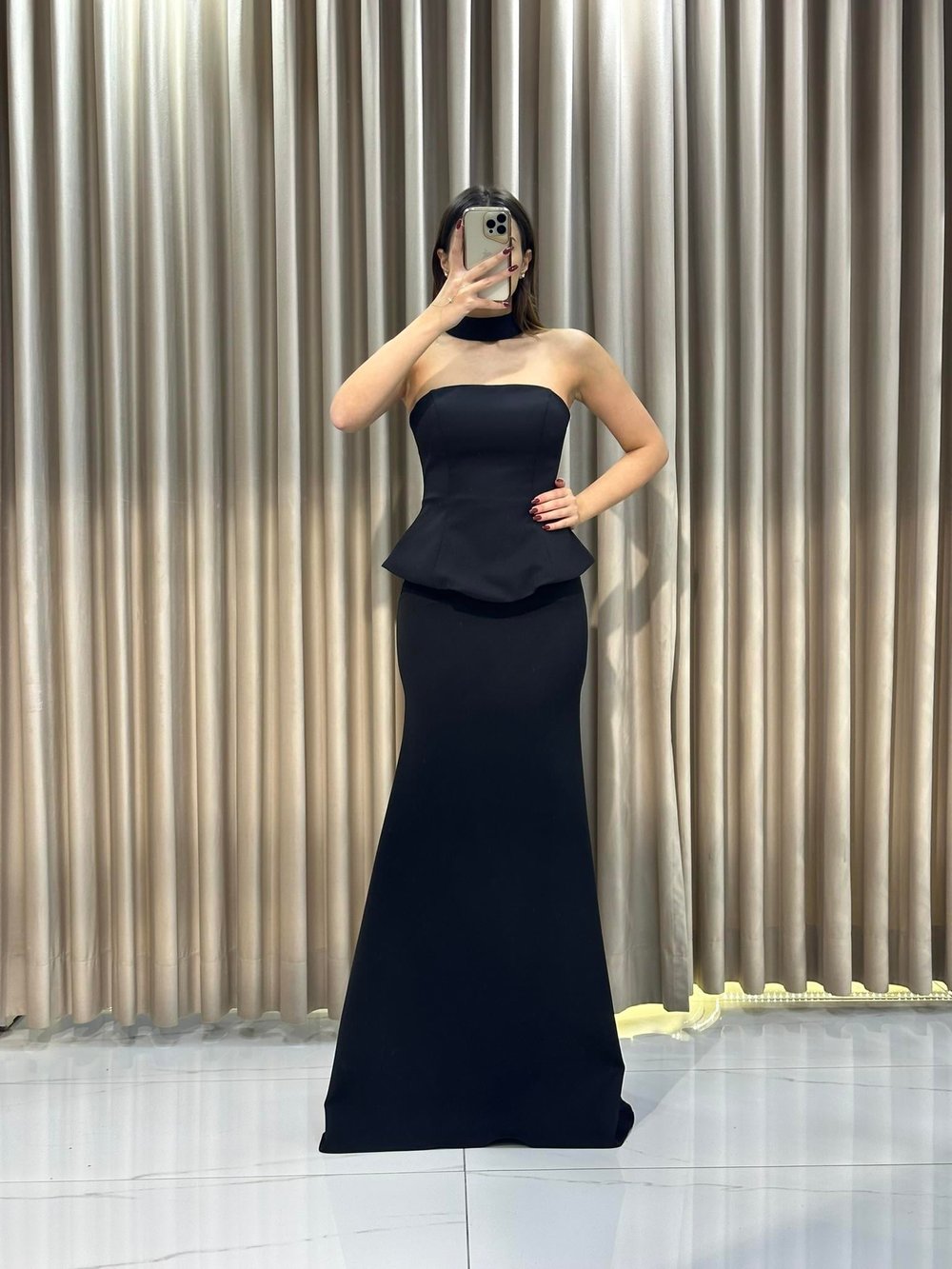 Siyah Staplez Balık Model Abiye Elbise | Kaleiçi Yıldızlar