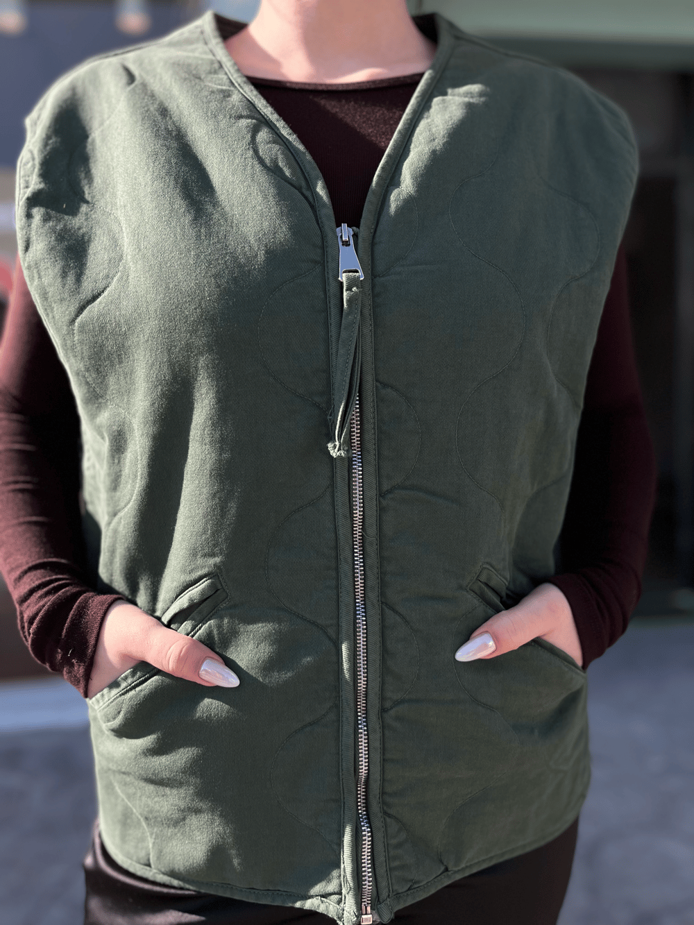 Yeşil Oversize Yelek
