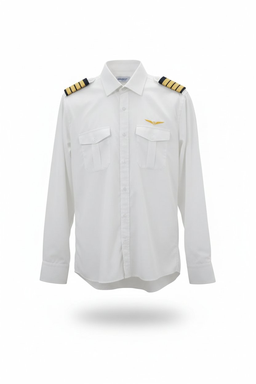 Apoletli Logolu Pilot Gömlek