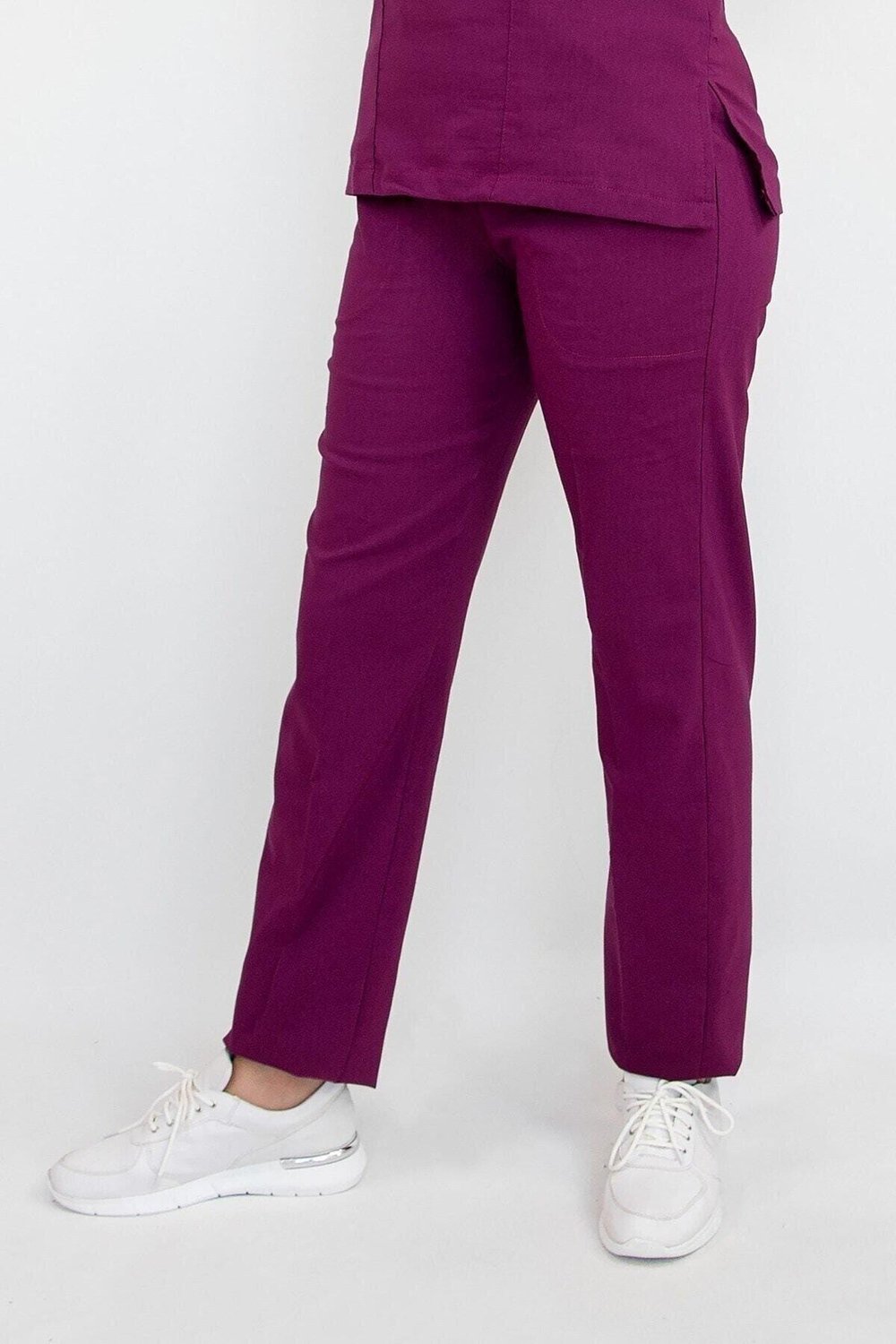 Doktor Hemşire Forması Açık Mürdüm Likralı Tek Alt Forma Scrubs Greys-Nur Medikal Giyim