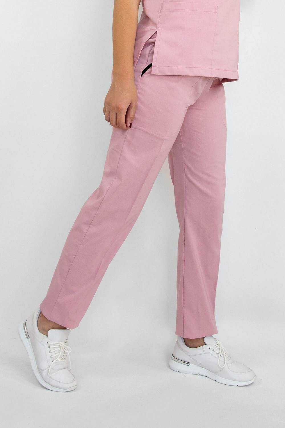 Doktor, Hemşire Forması Açık Pudra Likralı Tek Alt Forma Scrubs, Greys-Nur Medikal Giyim