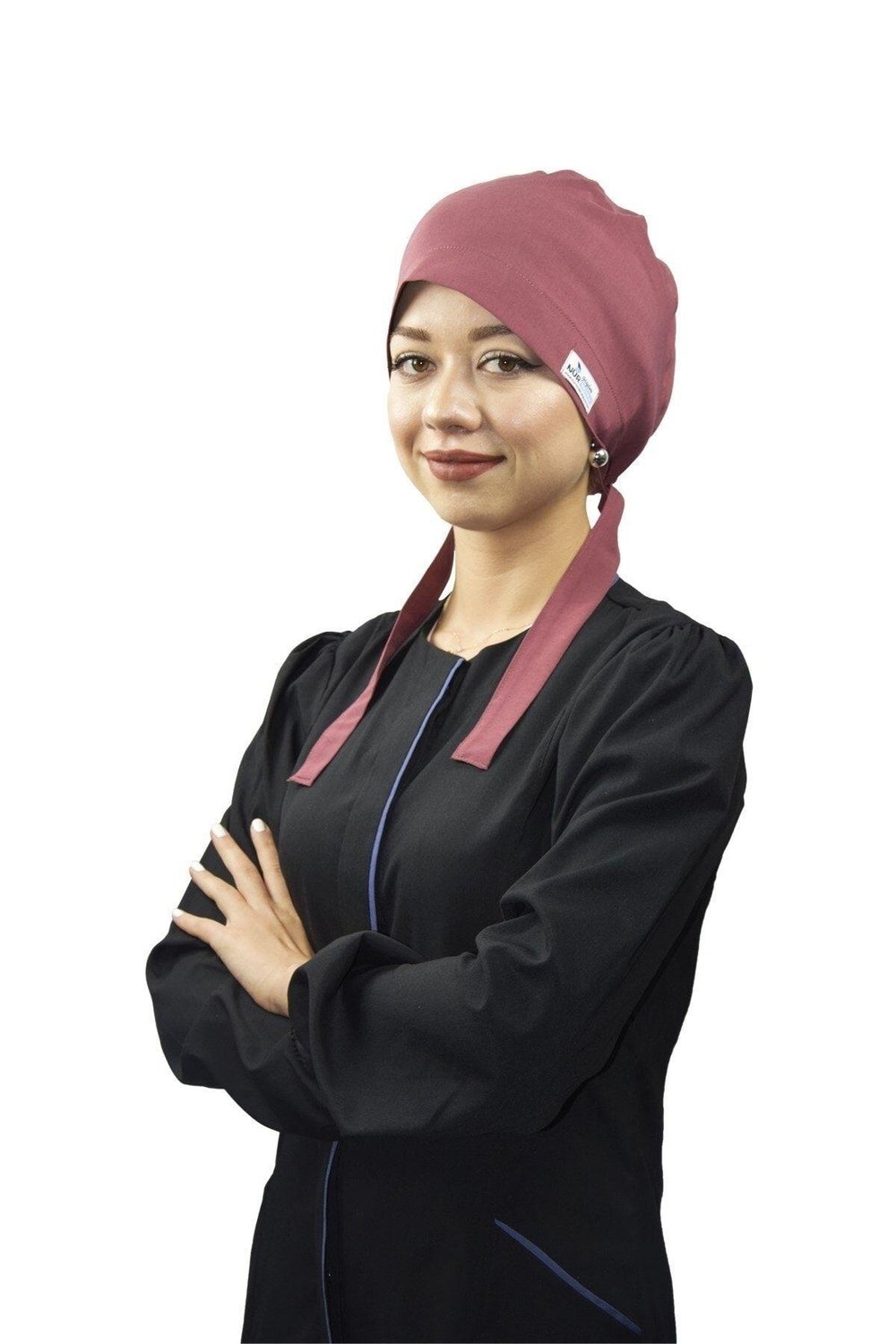 Kadın Likralı Tesettür Gül Kurusu Doktor Hemşire Hastane Aşçı Tesettür Cerrahi Bone-Nur Ortopedi