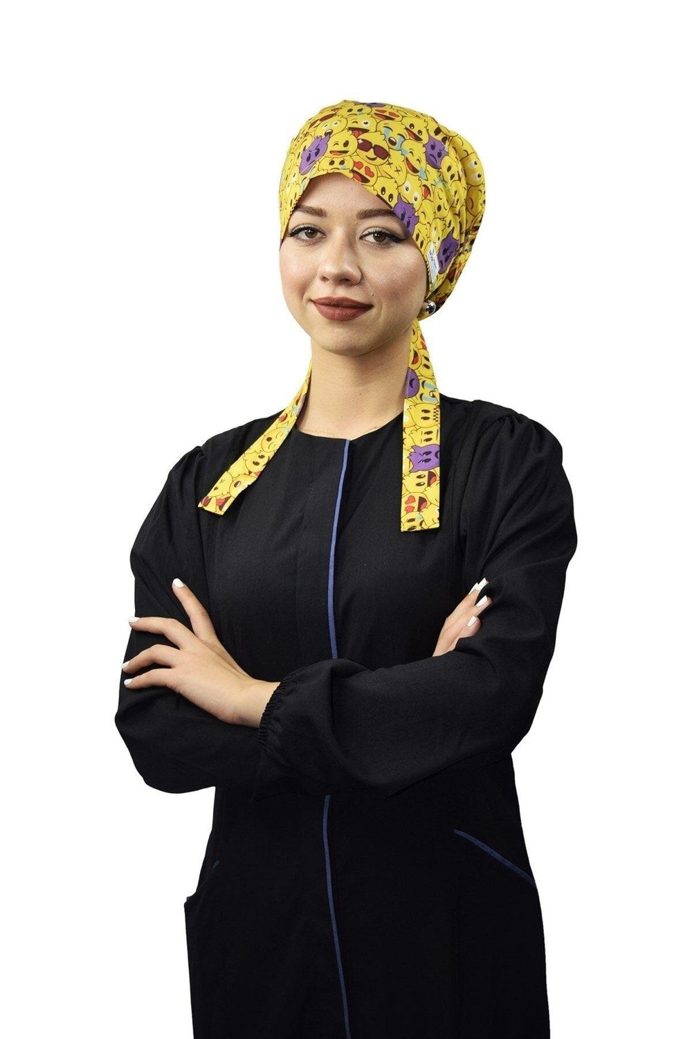 Tesettür Sarı Emojiler Likralı Doktor Hemşire Aşçı Tesettür Cerrahi Bone-Nur Ortopedi