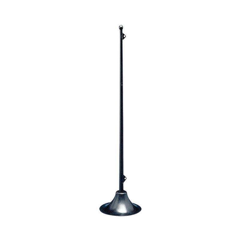 Flag Staff, w/Vert.  Horiz. Base, L.390mm, Black