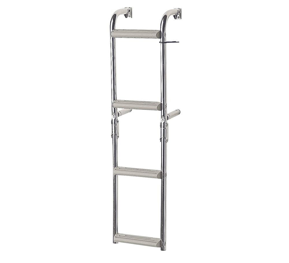 Foldable Ladder,Inox 316,for narr.transom,2+2 steps,90⁰