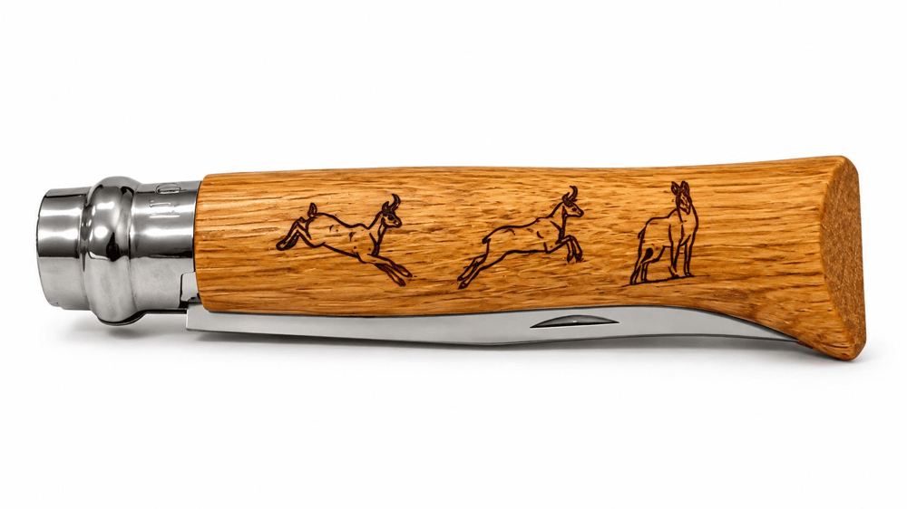 OPINEL INOX MESE ISLEMELI 8 NO CAKI (001623) KEÇİ İŞLEMELİ 