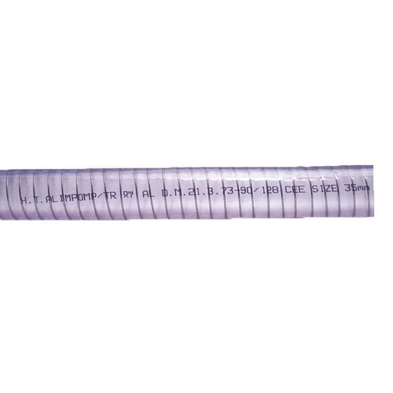 Sıvı Atık-Su Transfer Hortumu , PVC, Beyaz, Çelik Telle Güçlendirilmiş Ø19mm, 3/4