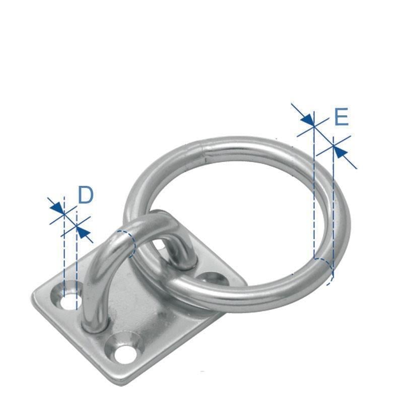 SPARE PAD W/EYE RING STAINLESS STELL DIAM 6