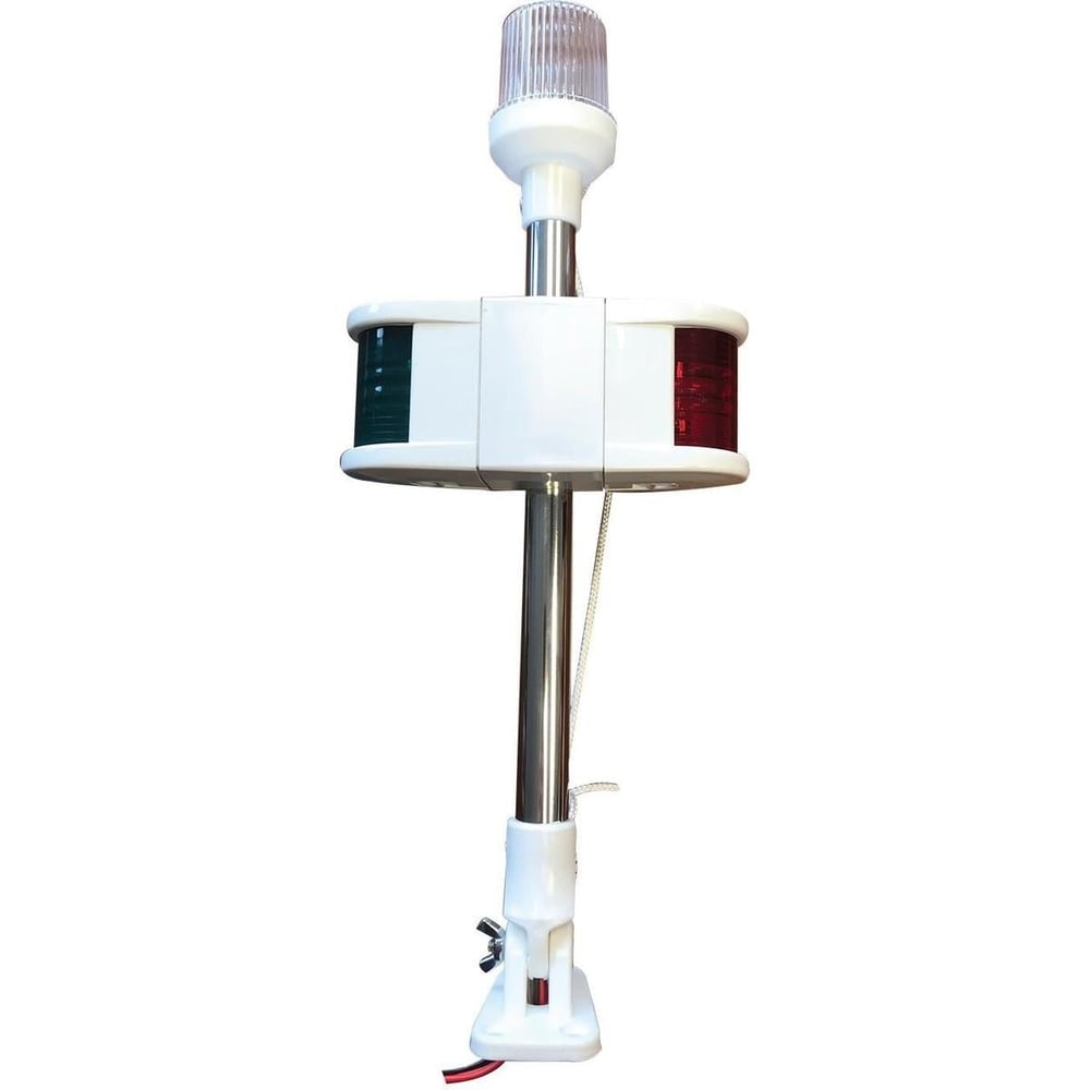 Tekne Için Işıklı Kombine Bayrak Direği 40 cm Ampül 12V LED