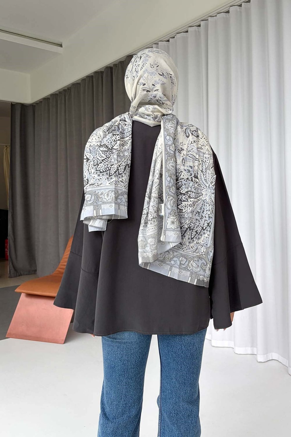 Çift Bağlama Detay Kimono Gömlek - Gri