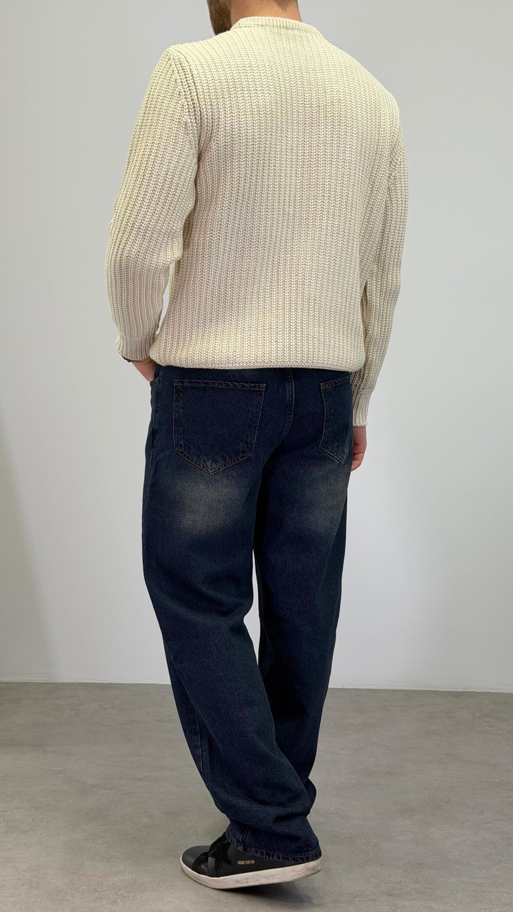 BAGGY KOYU YEŞİL YIKAMALI JEAN 