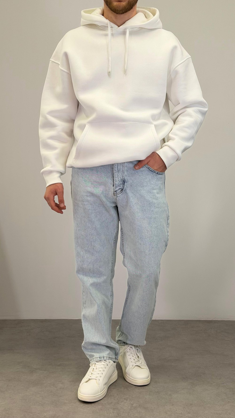 BAGGY YIKAMALI JEAN BUZ MAVİ