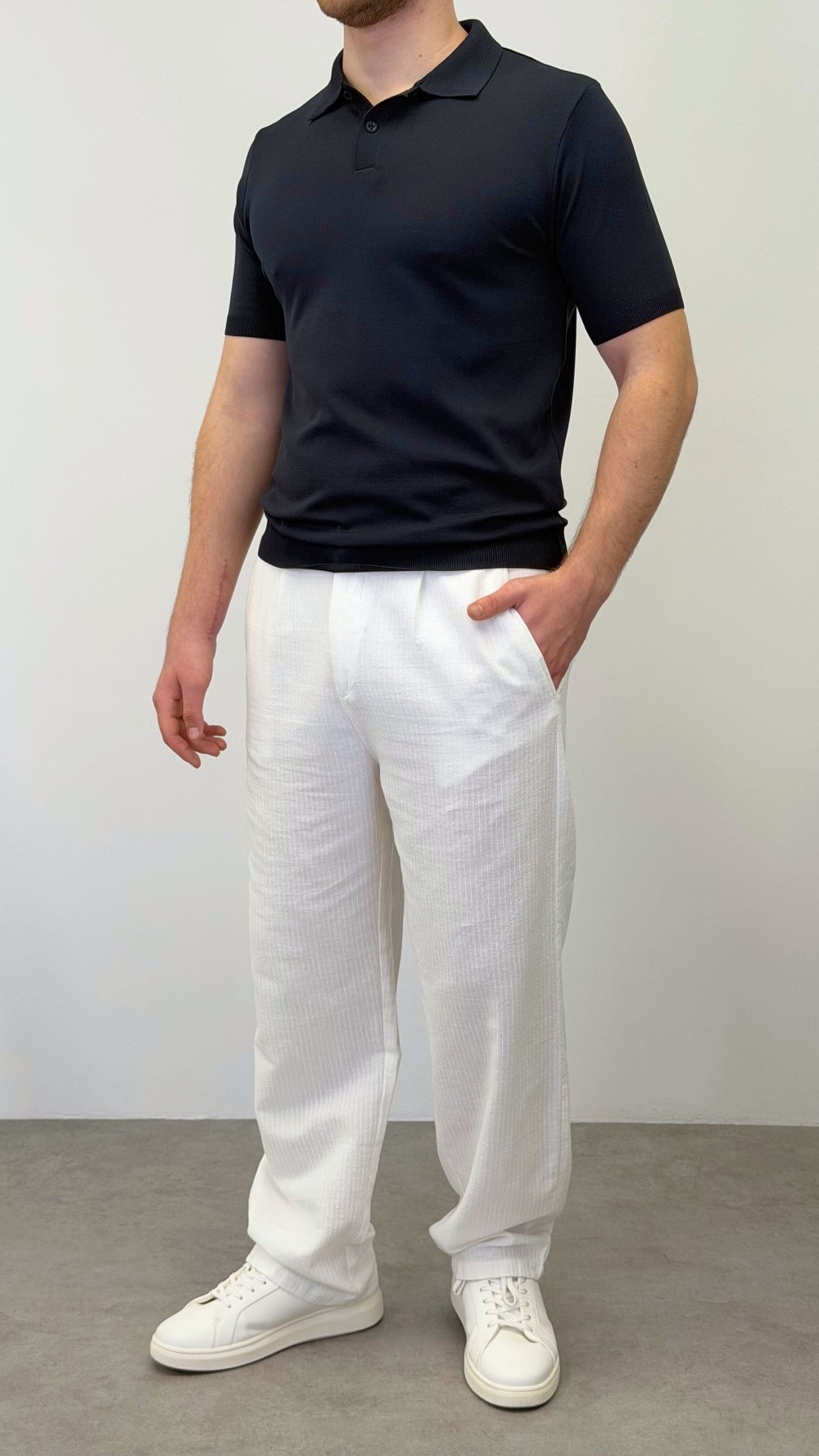 REGULAR POLO YAKA T-SHIRT LACİVERT