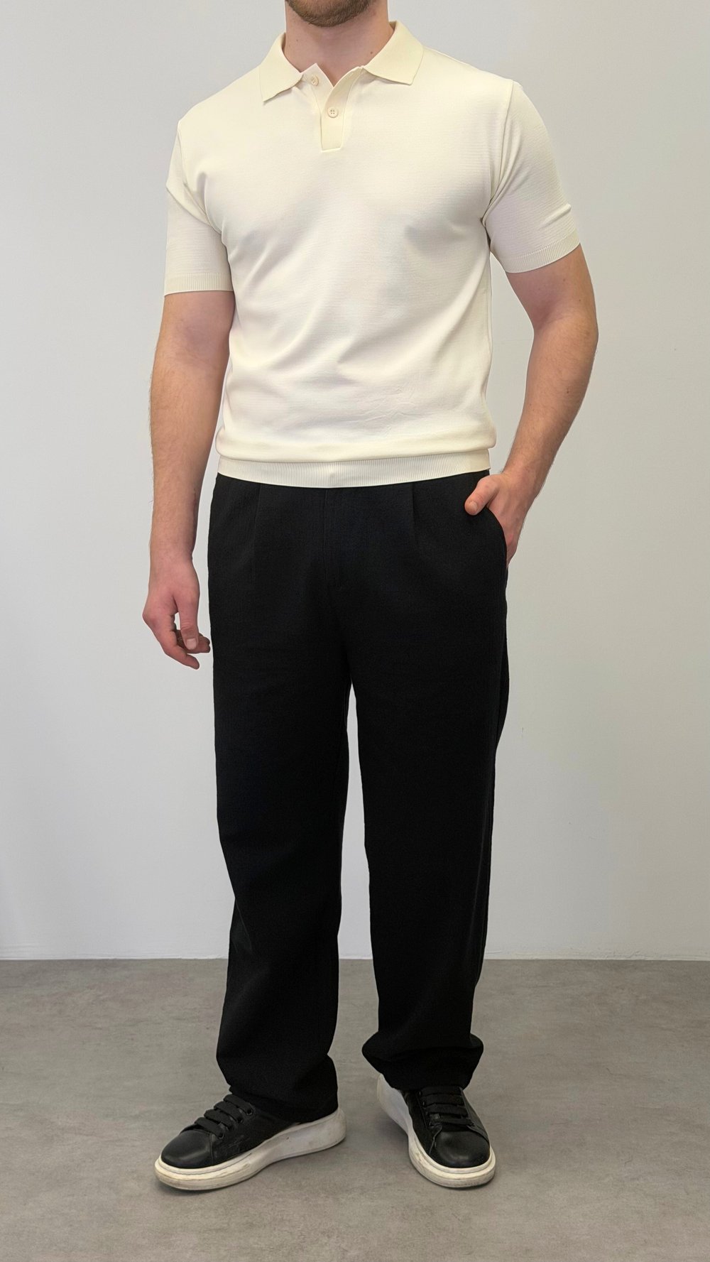 REGULAR POLO YAKA T-SHIRT SARI