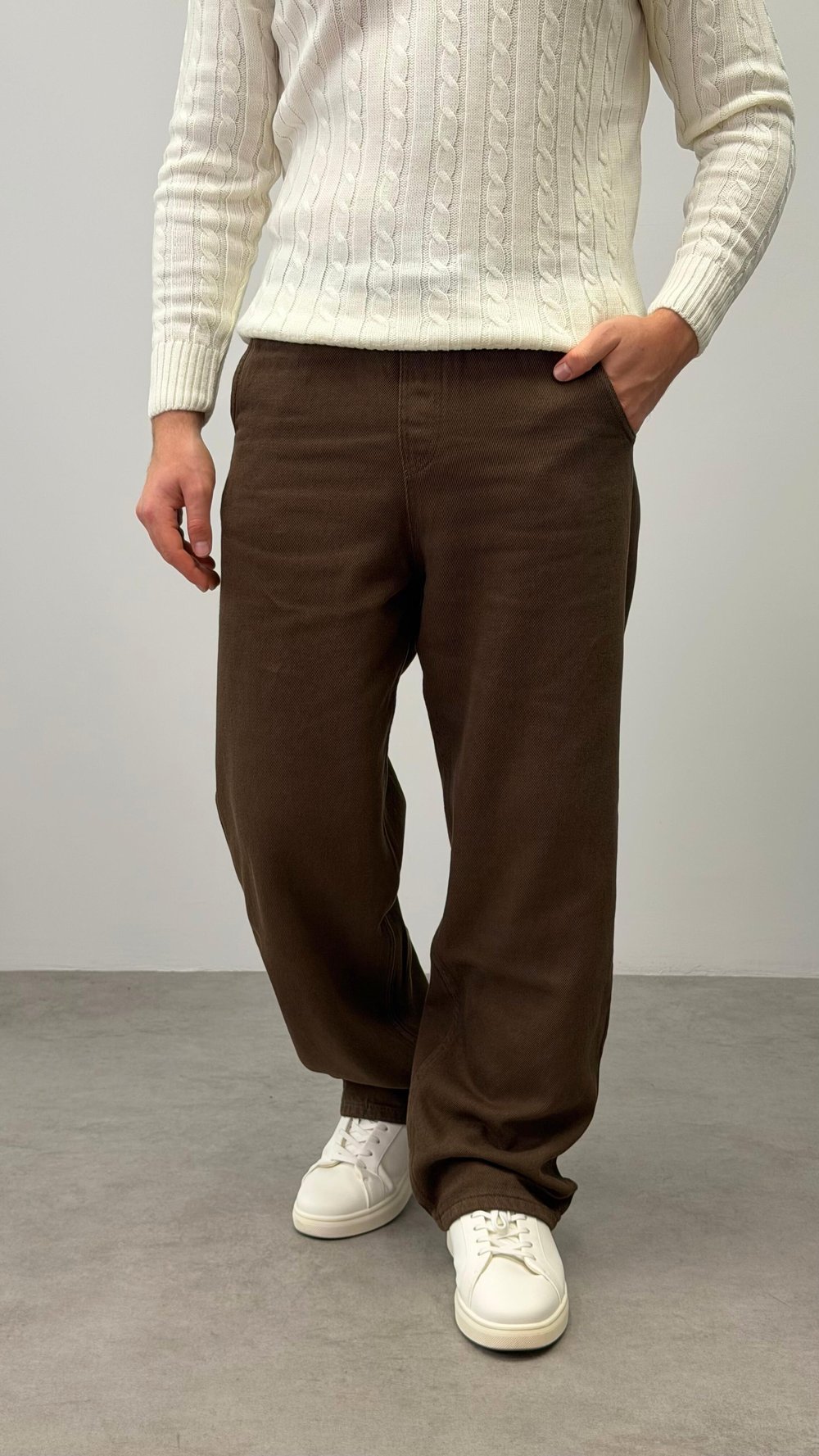 RELAXED BAGGY PANTOLON KAHVERENGİ