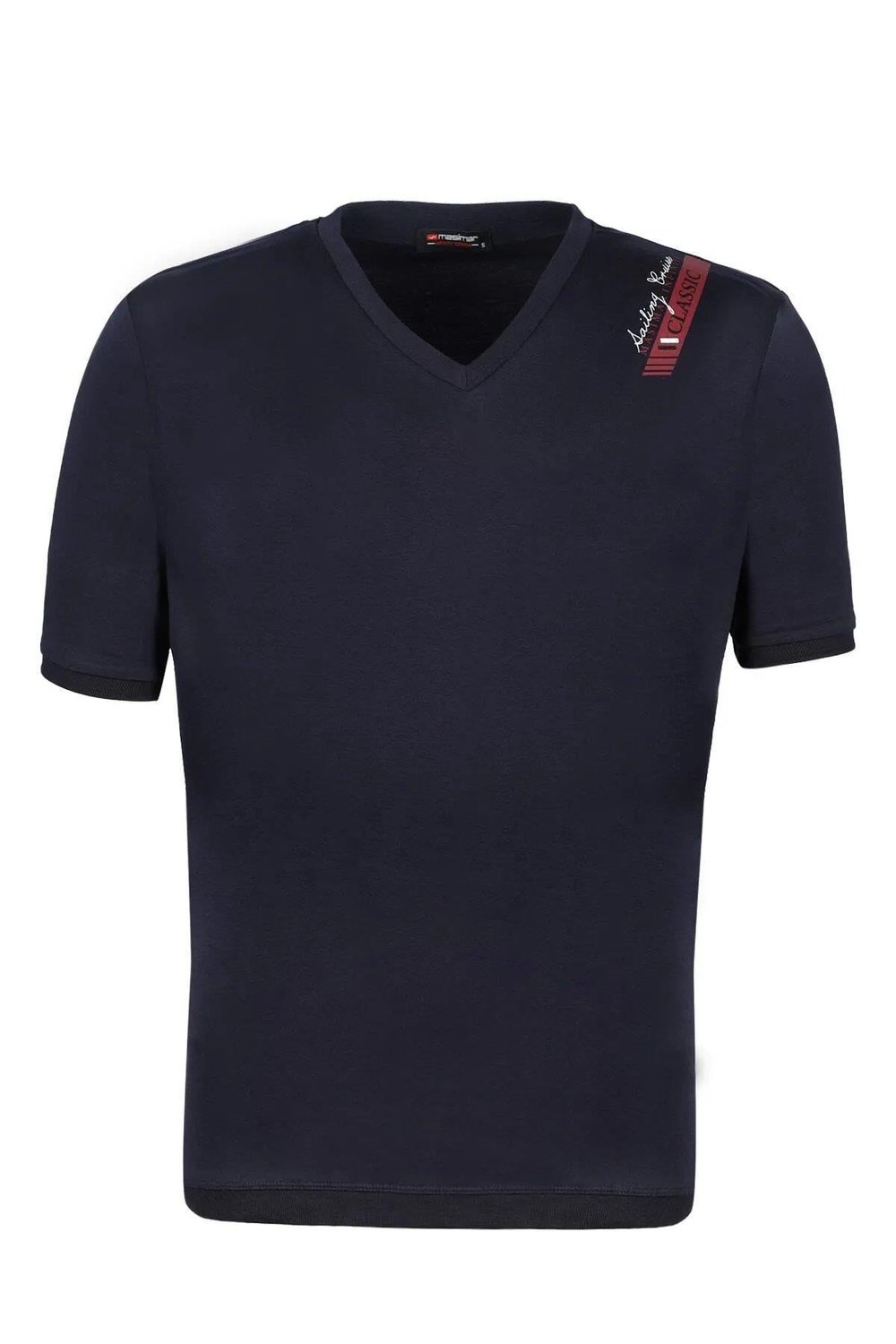 Baskı Detaylı V Yaka T-shirt