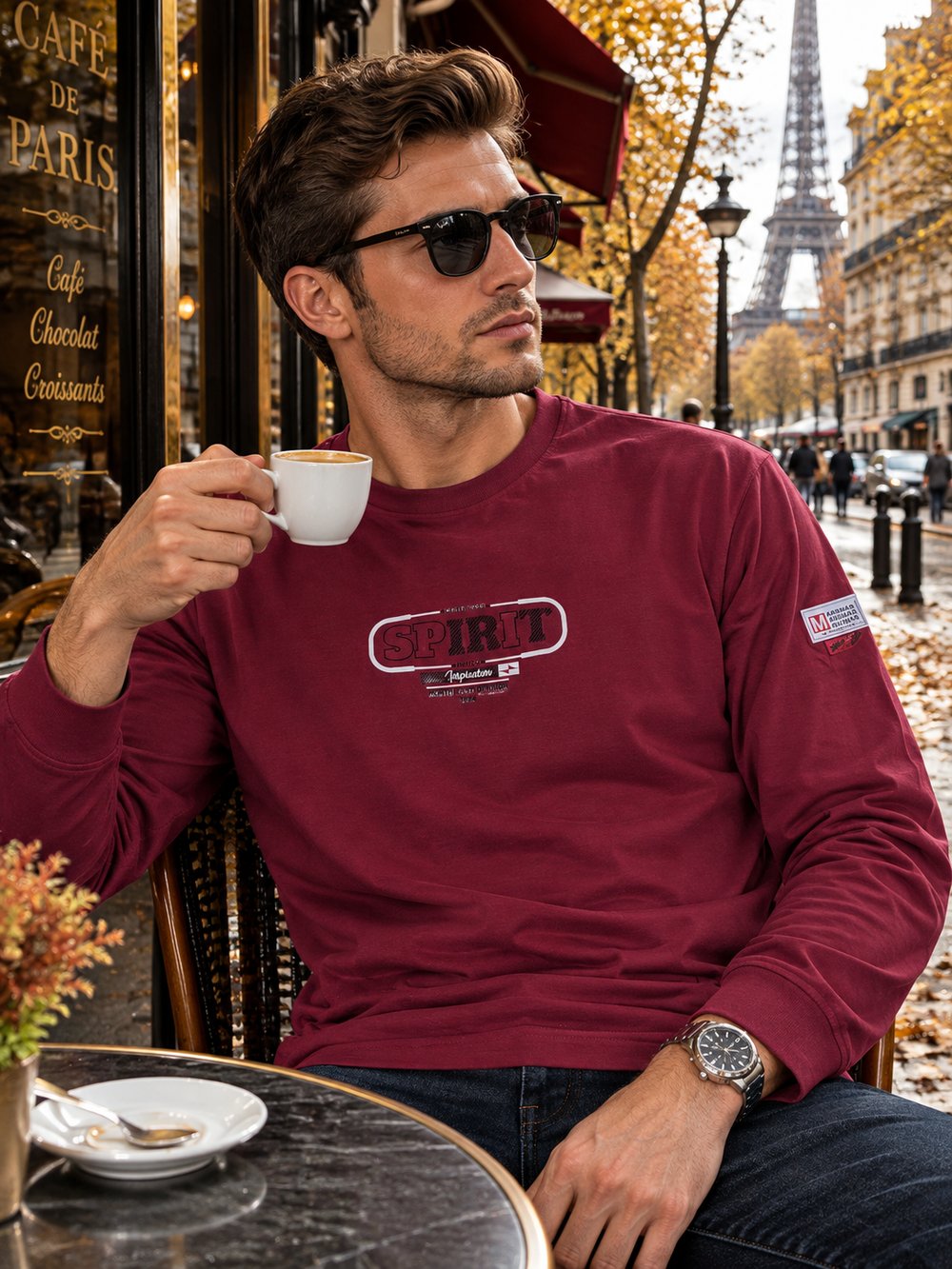 Erkek Baharlık Yuvarlak Yaka Sweatshirt