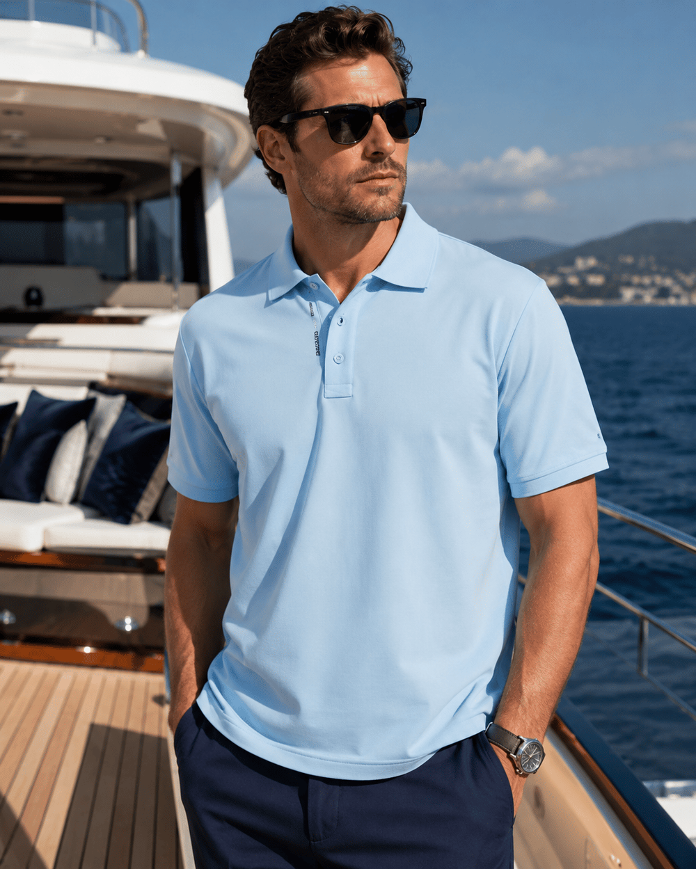 Erkek Pike Polo Yaka Tişört Yazlık T-shirt