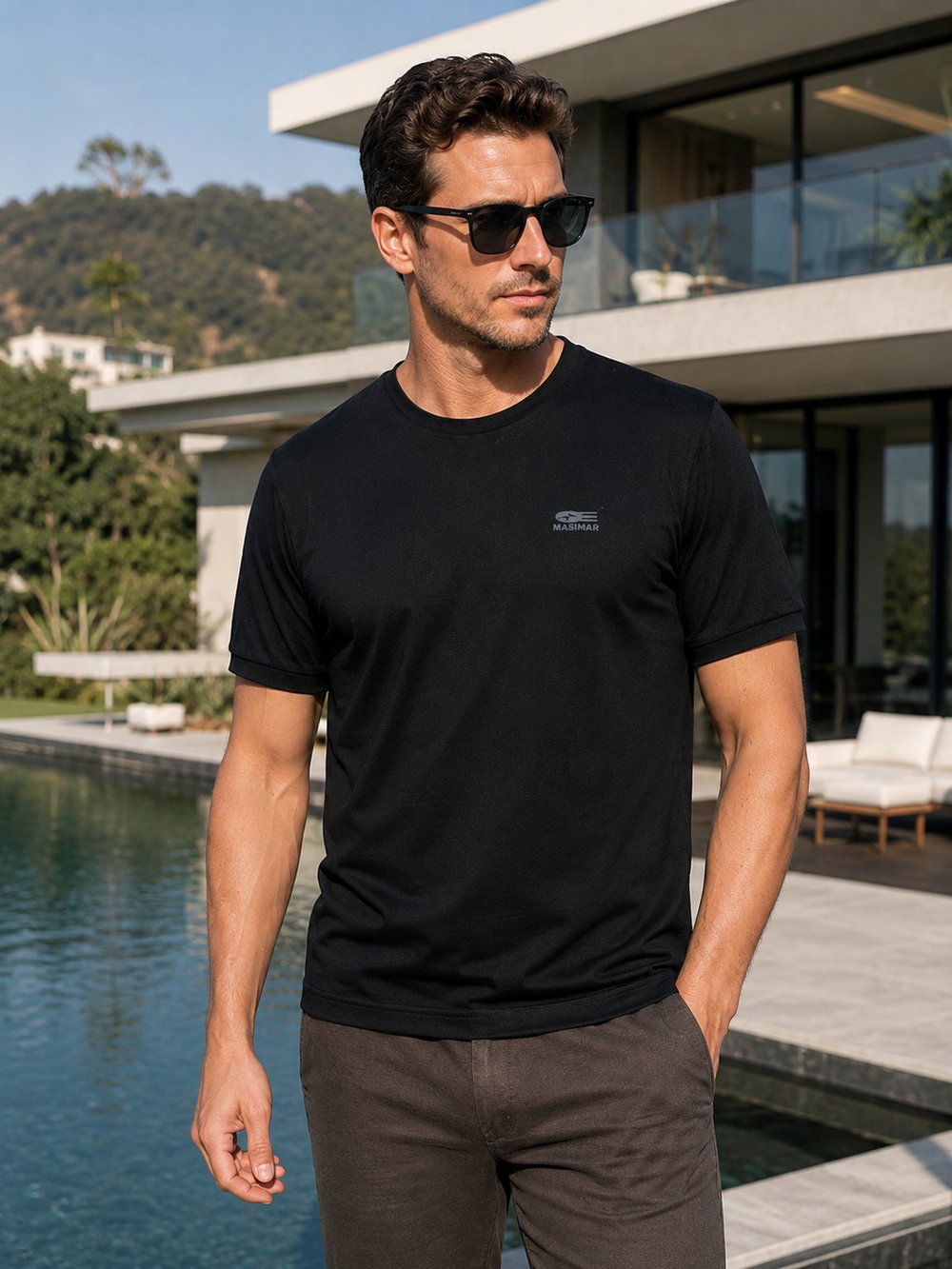 Erkek Ribanalı Esnek Spor 60/1 Kumaş T-shirt