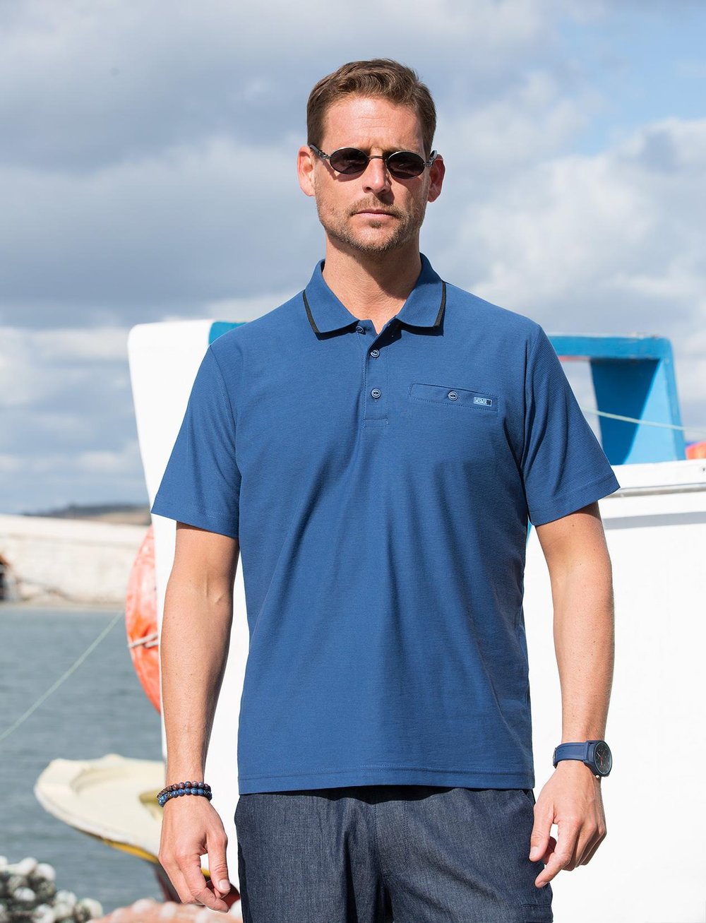 Masimar Erkek %100 Pamuk Regular Fit Cep Detaylı Polo Yaka T-shirt