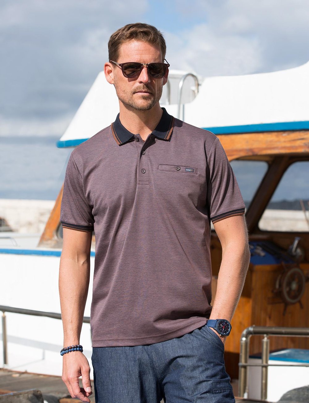 Masimar Erkek Polo Yaka Cep Detaylı Regular Fit T-shirt