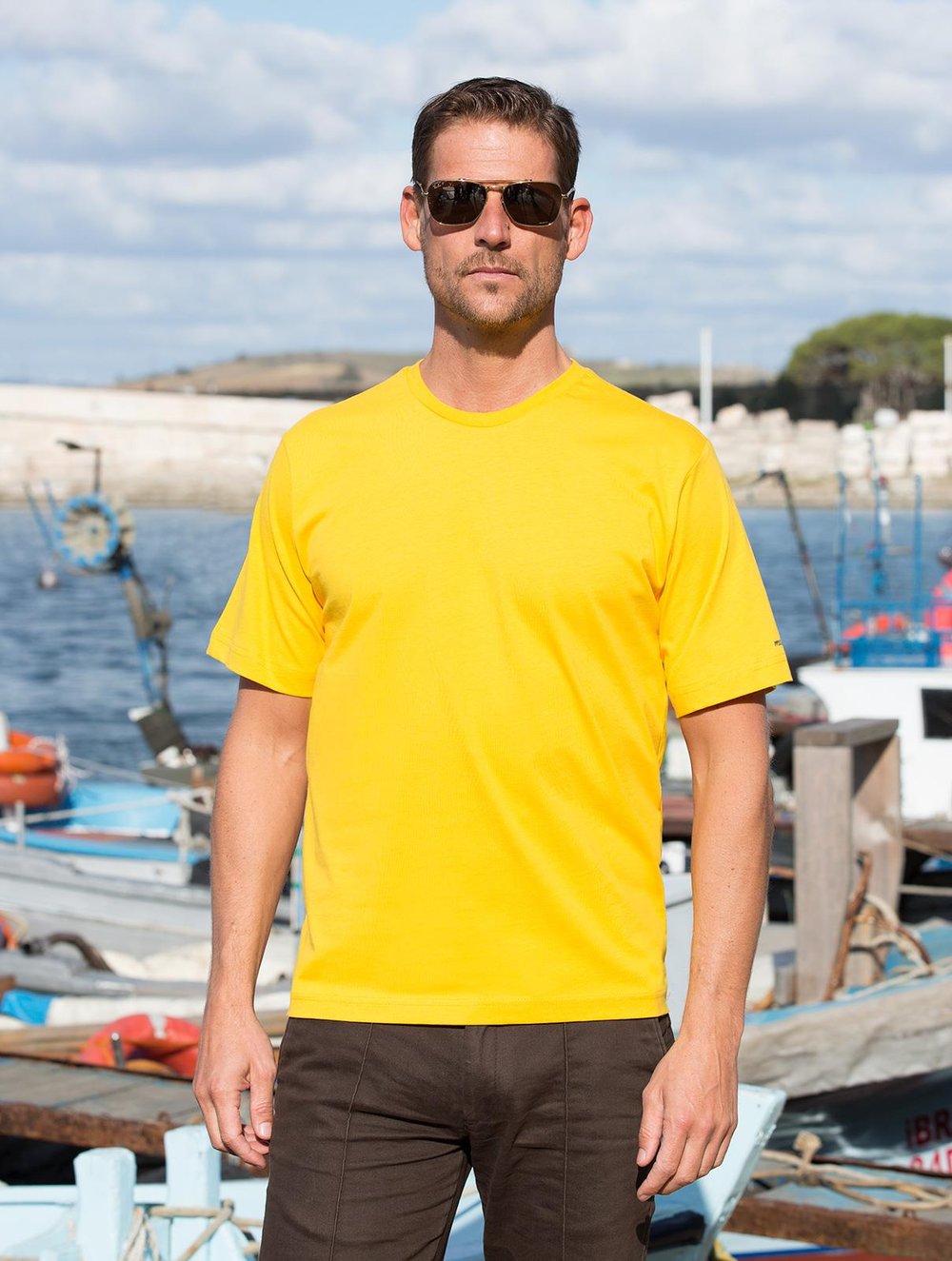 Masimar Erkek Regular Fit %100 Pamuk Bisiklet Yaka T-shirt