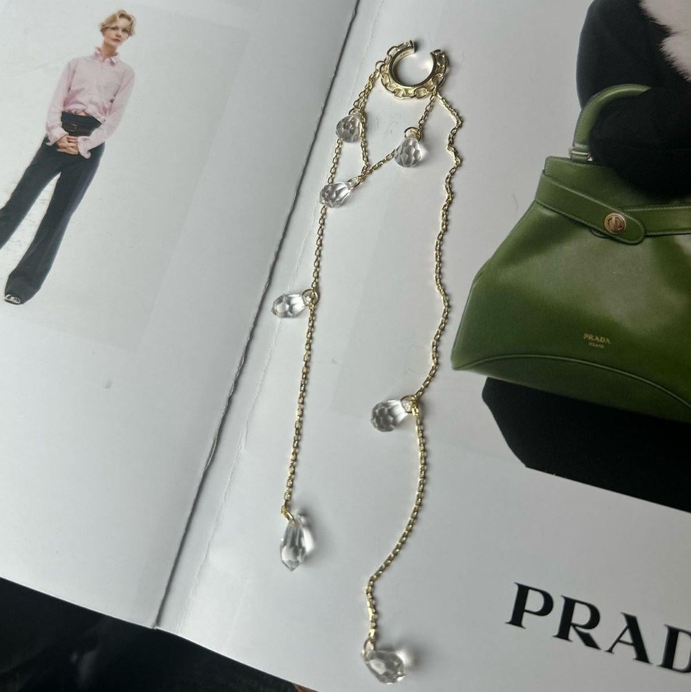 CHAİN KRİSTAL EARCUFF