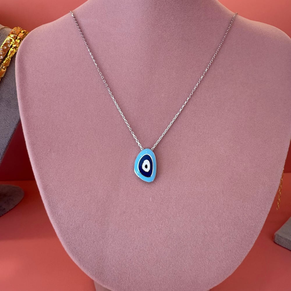 NELLY EVIL EYE SILVER KOLYE