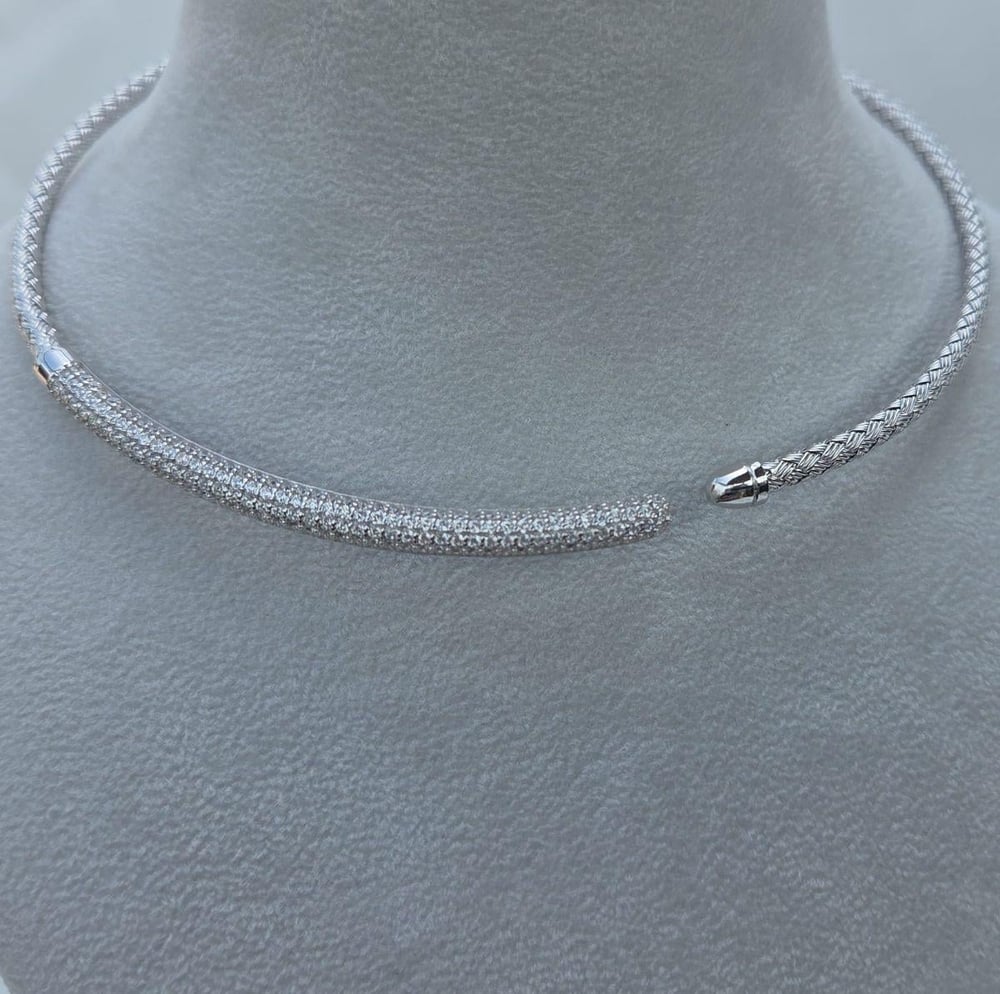 TAŞLI CHOKER SİLVER KOLYE