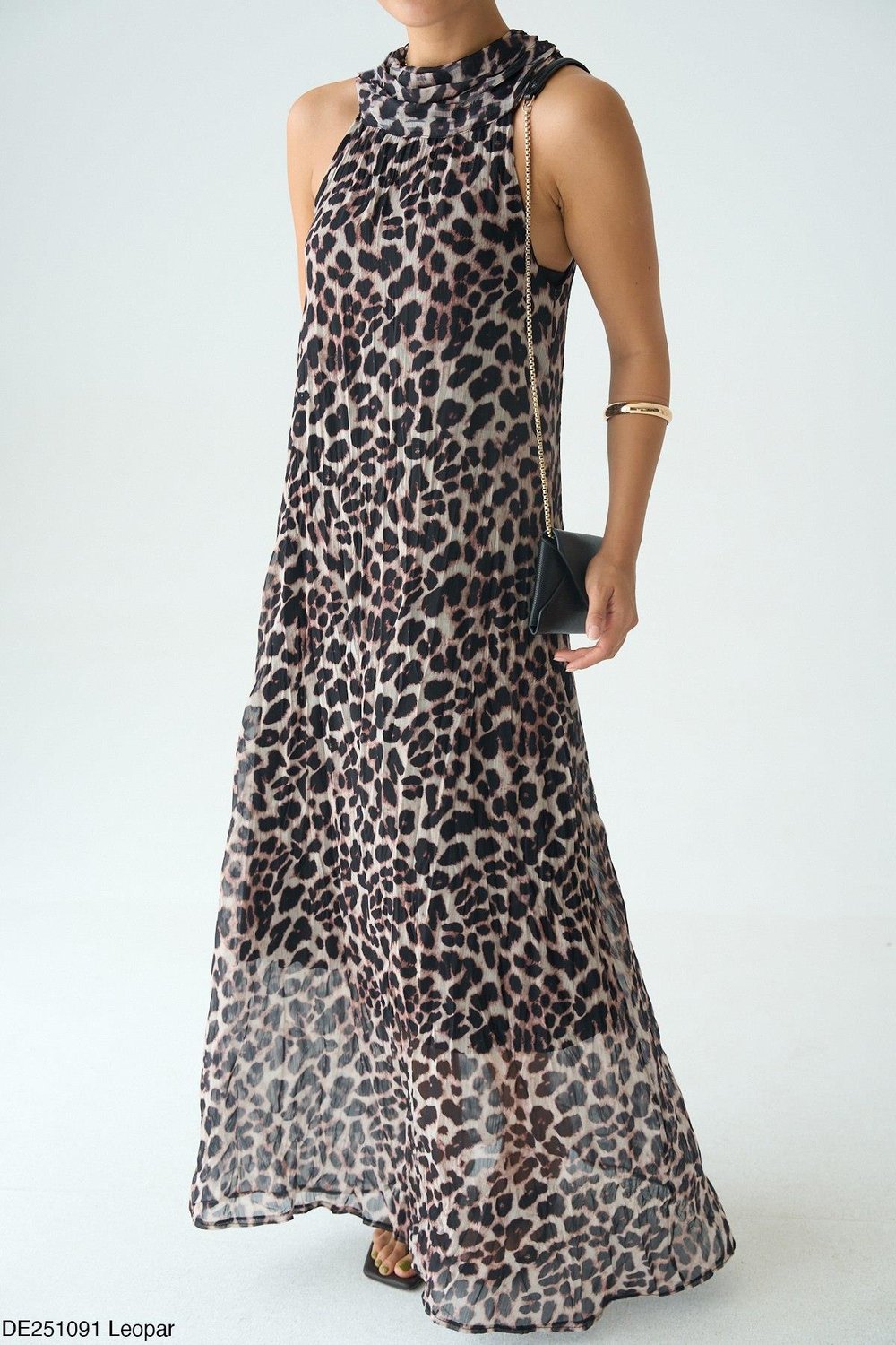 LEOPAR DESEN ELBİSE