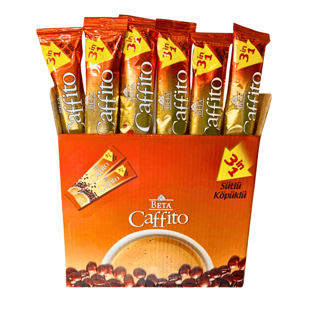 Beta Caffito Sütlü Köpüklü 3'ü 1 Arada Hazır Kahve 40'lı Kutu (40 x 18 gr)