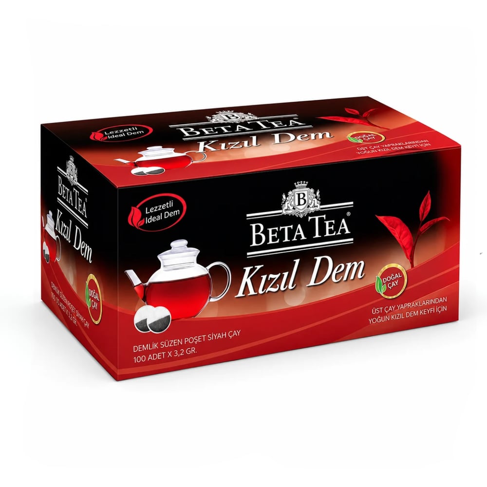 Beta Kızıl Dem Türk Çayı Demlik Poşet 100 x 3,2 GR