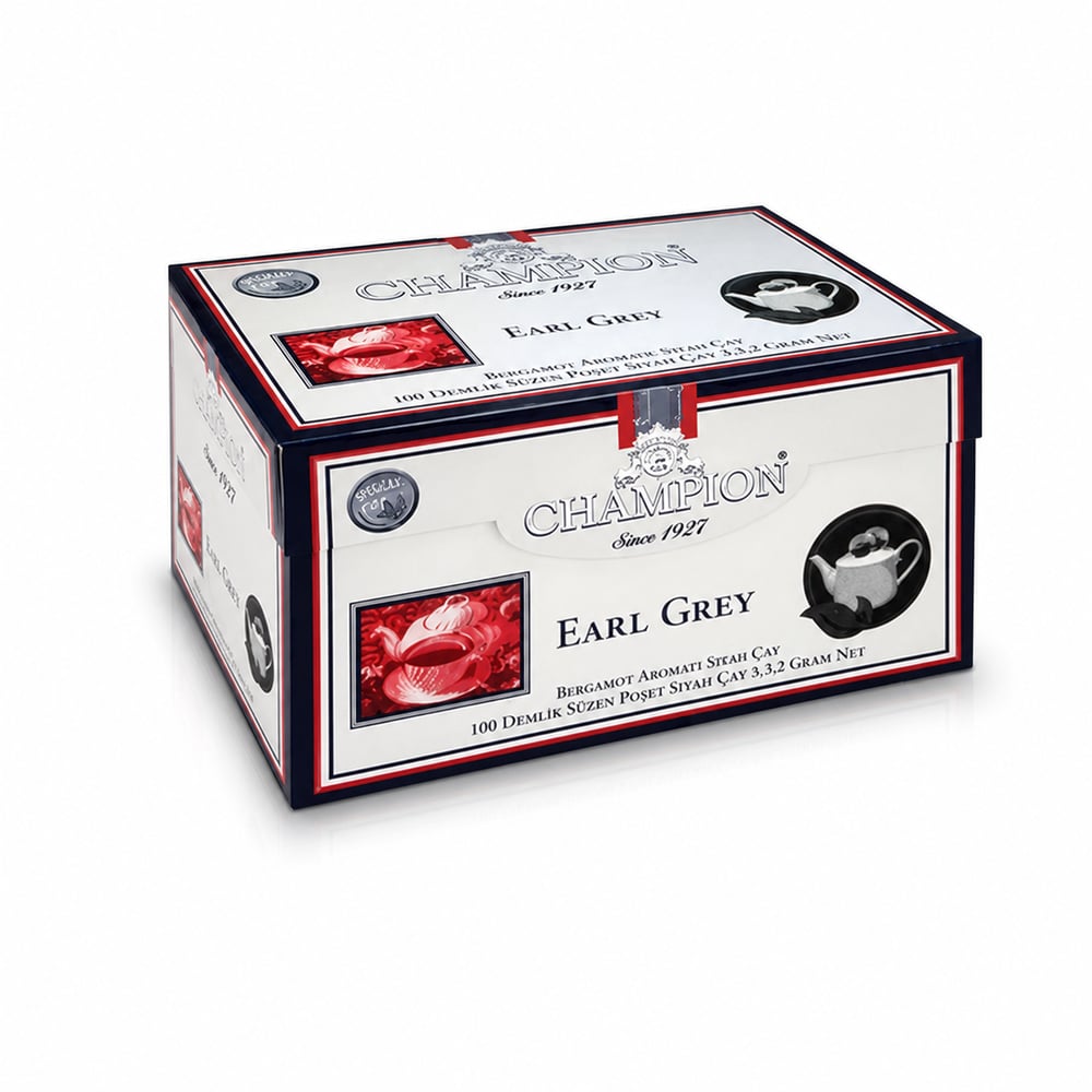 Champion Earl Grey Demlik Poşet 100 Adet (Bergamot - Tomurcuk Çayı)