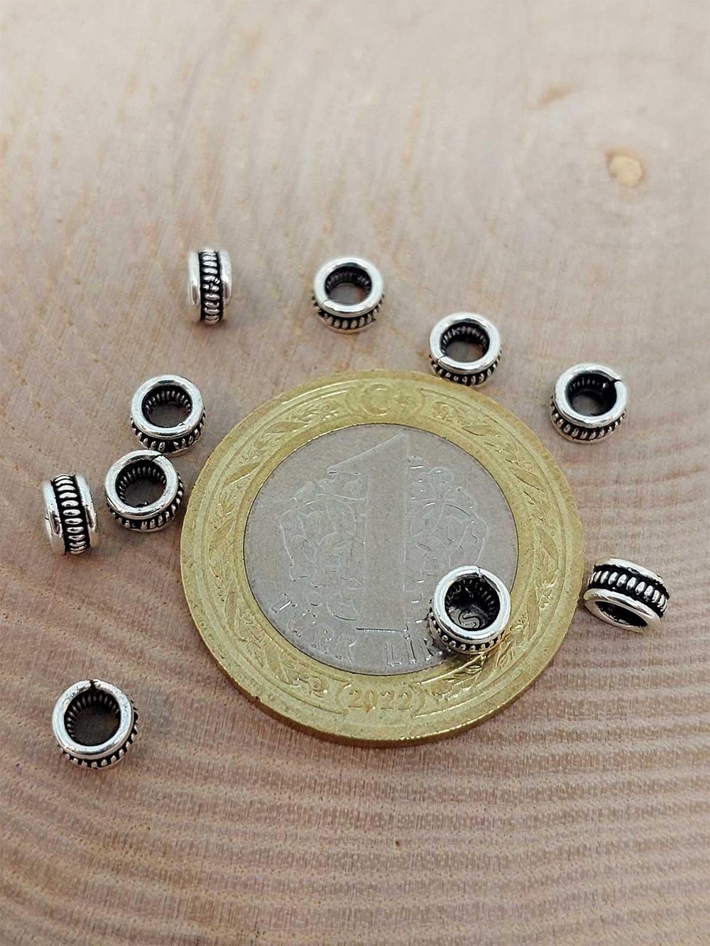 925 Ayar Gümüş Boncuk Ara Malzeme 3*5mm/adet (45630)
