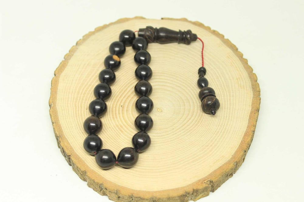 Abanoz Ağacı 17lik Efe Tesbih 12*18mm (25220)