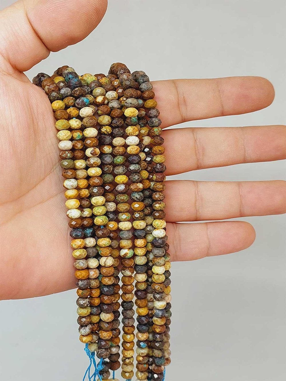 Afrika Turkuaz Taşı Rondela Faset Kesim 3.5*5mm Dizi (53108)