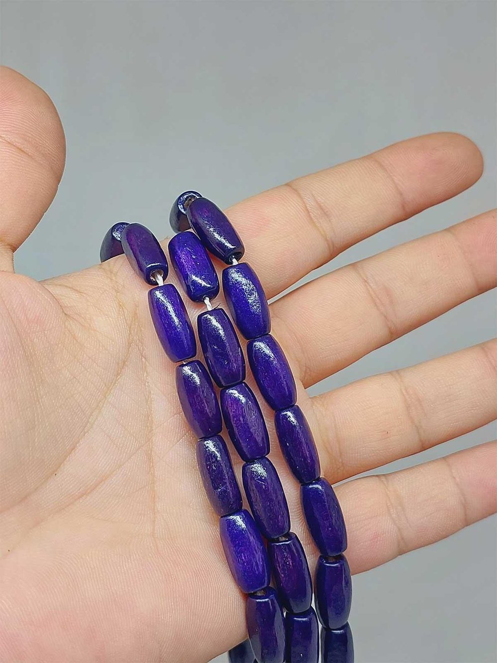Ahşap Silindir Kesim YARIM Dizi 7*14mm Mor (51426) (18cm uzunluğundadır)